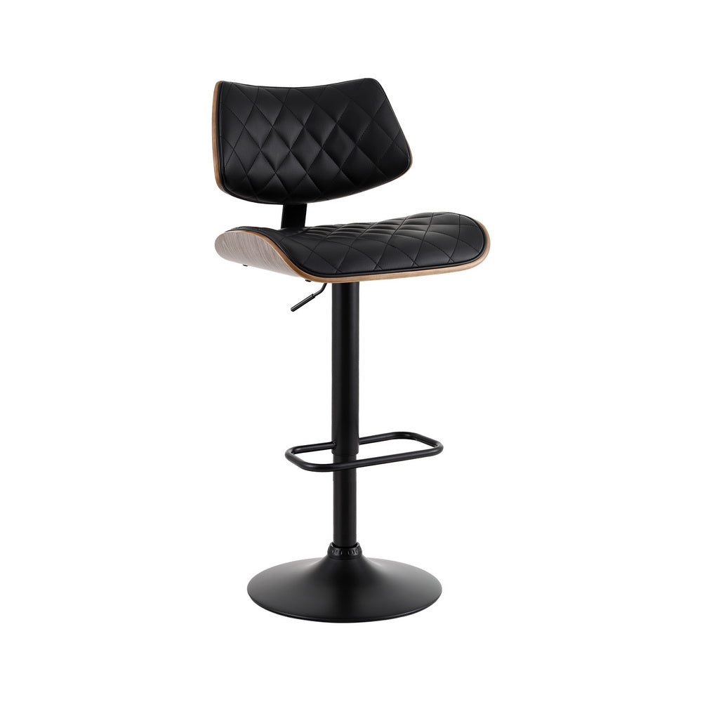 Stool Haven Bar Stools Kitchen Dining Chairs Gas Lift Stool Wooden Leather Black