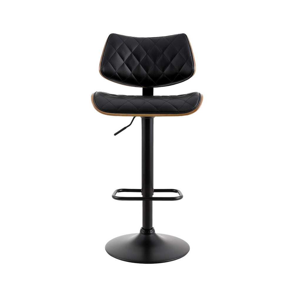 Stool Haven Bar Stools Kitchen Dining Chairs Gas Lift Stool Wooden Leather Black