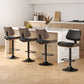 Stool Haven 4x Bar Stools Kitchen Dining Chairs Gas Lift Stool Wooden Leather Black