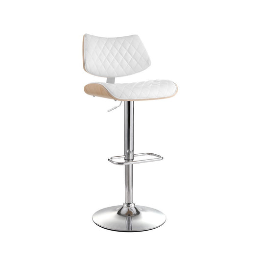Stool Haven Bar Stools Kitchen Dining Chairs Gas Lift Stool Wooden Leather White
