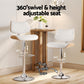 Stool Haven Bar Stools Kitchen Dining Chairs Gas Lift Stool Wooden Leather White