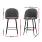 Stool Haven Set of 2 Bar Stools Kitchen Dining Chair Stool Chairs Sherpa Boucle Charcoal