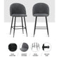 Stool Haven Set of 2 Bar Stools Kitchen Dining Chair Stool Chairs Sherpa Boucle Charcoal