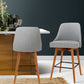 Stool Haven 2x Bar Stools Swivel Seat Wooden Grey