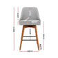 Stool Haven 4x Bar Stools Swivel Seat Wooden Grey