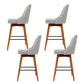 Stool Haven 4x Bar Stools Swivel Seat Wooden Grey