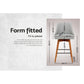 Stool Haven 4x Bar Stools Swivel Seat Wooden Grey