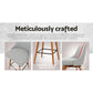 Stool Haven 4x Bar Stools Swivel Seat Wooden Grey