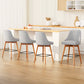 Stool Haven 4x Bar Stools Swivel Seat Wooden Grey