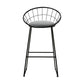 Stool Haven Set of 2 Bar Stools Steel Fabric - Grey and Black