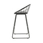 Stool Haven Set of 2 Bar Stools Steel Fabric - Grey and Black