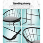 Stool Haven Set of 2 Bar Stools Steel Fabric - Grey and Black