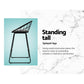Stool Haven Set of 4 Bar Stools Steel Fabric - Grey and Black