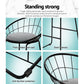 Stool Haven Set of 4 Bar Stools Steel Fabric - Grey and Black
