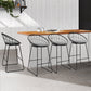 Stool Haven Set of 4 Bar Stools Steel Fabric - Grey and Black