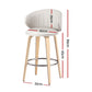 4x Stool Haven Bar Stools Dining Chairs Contoured Leather Wood Stool