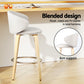 4x Stool Haven Bar Stools Dining Chairs Contoured Leather Wood Stool