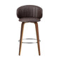 4x Stool Haven Bar Stools Dining Chairs Contoured Leather Wood Stool