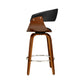 Stool Haven Swivel PU Leather Bar Stool - Wood and Black