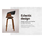 Stool Haven 2x Bar Stools Swivel PU Seat Wooden
