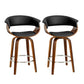 Stool Haven 2x Bar Stools Swivel PU Seat Wooden