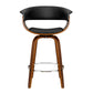 Stool Haven Set of 4 Swivel PU Leather Bar Stool - Wood and Black