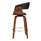 Stool Haven Set of 4 Swivel PU Leather Bar Stool - Wood and Black