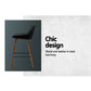 Stool Haven Set of 2 Bar Stools Bentwood PU Leather Diamond Pleat - Black