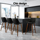 Stool Haven 4x Bar Stools PU Seat Wooden