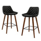 Stool Haven 4x Bar Stools PU Seat Wooden