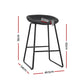 Stool Haven 2x Bar Stools Kitchen Dining Chairs Counter Stool PU Leather Metal