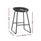 Stool Haven 4x Bar Stools Kitchen Dining Chairs Counter Stool PU Leather Metal