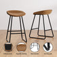 Stool Haven 2 x PU Leather Metal - Brown