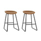 Stool Haven 2 x PU Leather Metal - Brown