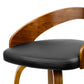 Stool Haven Set of 2 Walnut Wood Bar Stools - Black and Brown