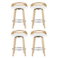 Stool Haven 4x Bar Stools Swivel Dining Chairs Low Back Counter Seat PU Cushion
