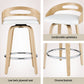 Stool Haven 4x Bar Stools Swivel Dining Chairs Low Back Counter Seat PU Cushion