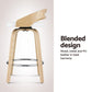 Stool Haven 4x Bar Stools Swivel Dining Chairs Low Back Counter Seat PU Cushion