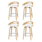 Stool Haven 4x Bar Stools Swivel Dining Chairs Low Back Counter Seat PU Cushion