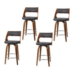 Stool Haven 4x Bar Stools Swivel Leather Chair 65cm