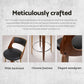 Stool Haven 4x Bar Stools Swivel Leather Chair 65cm