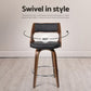 Stool Haven 4x Bar Stools Swivel Leather Chair 65cm