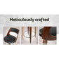 Stool Haven Set of 4 Wooden Bar Stools PU Leather - Black and Wood