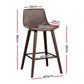 Stool Haven Bar Stools Kitchen Counter Barstools Leather Wooden Chairs x2