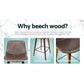 Stool Haven Bar Stools Kitchen Counter Barstools Leather Wooden Chairs x2
