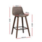Stool Haven 4x Bar Stools Vintage Leather Wooden