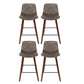 Stool Haven 4x Bar Stools Vintage Leather Wooden