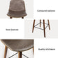 Stool Haven 4x Bar Stools Vintage Leather Wooden