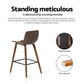 Stool Haven 4x Bar Stools Vintage Leather Wooden