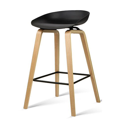 4x Stool Haven Bar Stools Kitchen Counter Stool Dining Chairs Wooden Black